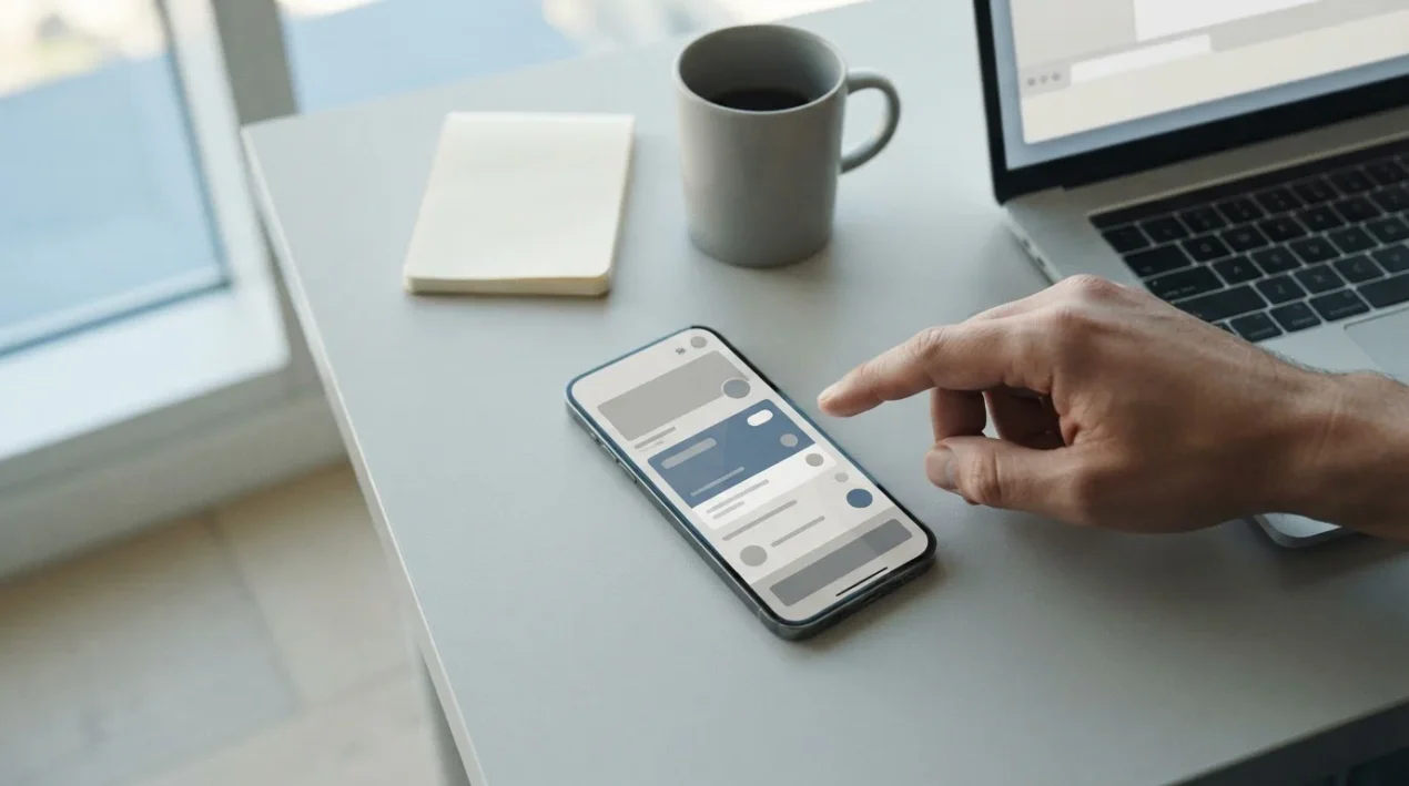 Aircash-Zahlungsmethode für Wettanbieter mit Smartphone und neutraler Oberfläche