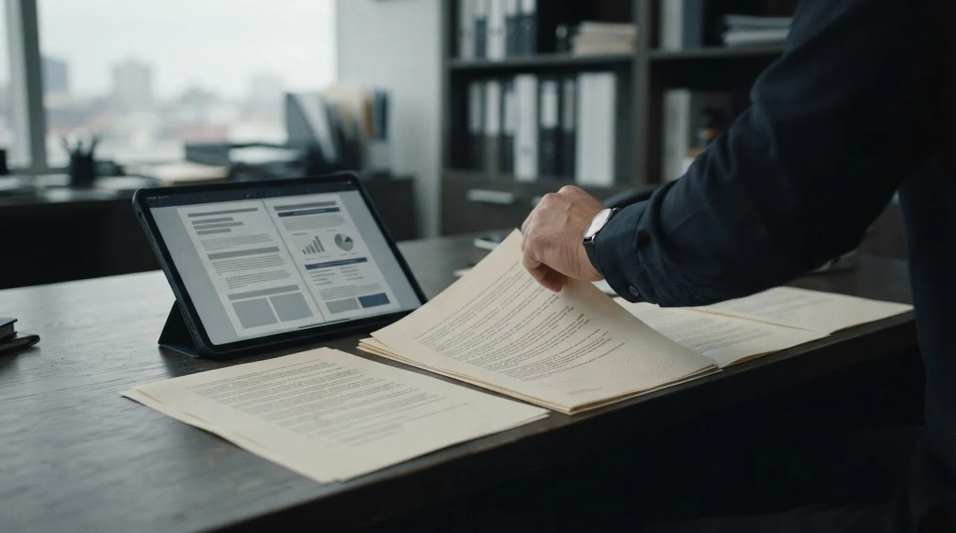 Offizielle Dokumente und Tablet mit regulatorischen Informationen zum deutschen Wettmarkt