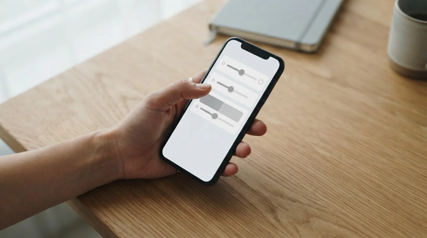 Smartphone zeigt Limit-Einstellung in einer Wett-App