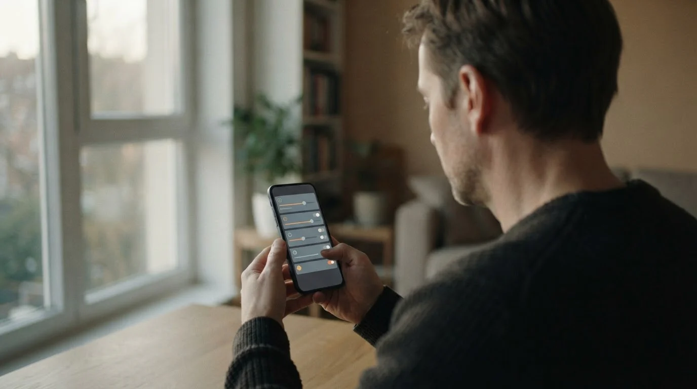 Person setzt Limits in einer Wett-App – verantwortungsvoller Umgang mit Online-Wetten