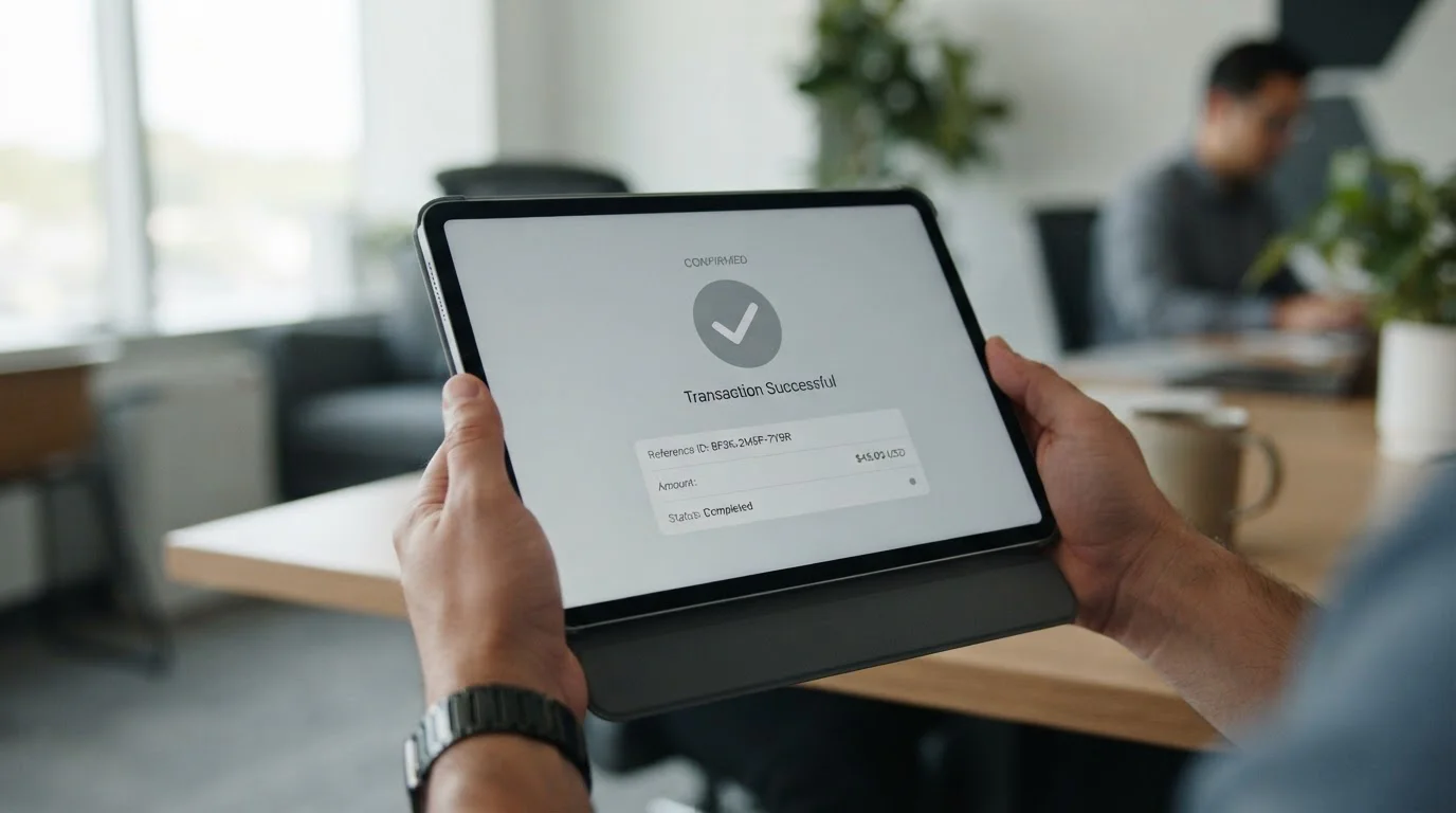 Sichere Online-Zahlung am Tablet mit neutraler Zahlungsschnittstelle